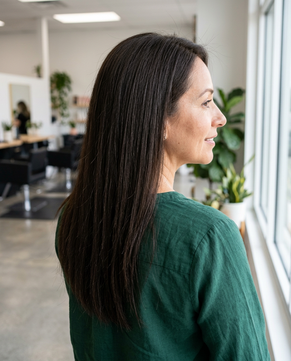 Butterfly Weft Extensions worn — AI-assisted styling preview
