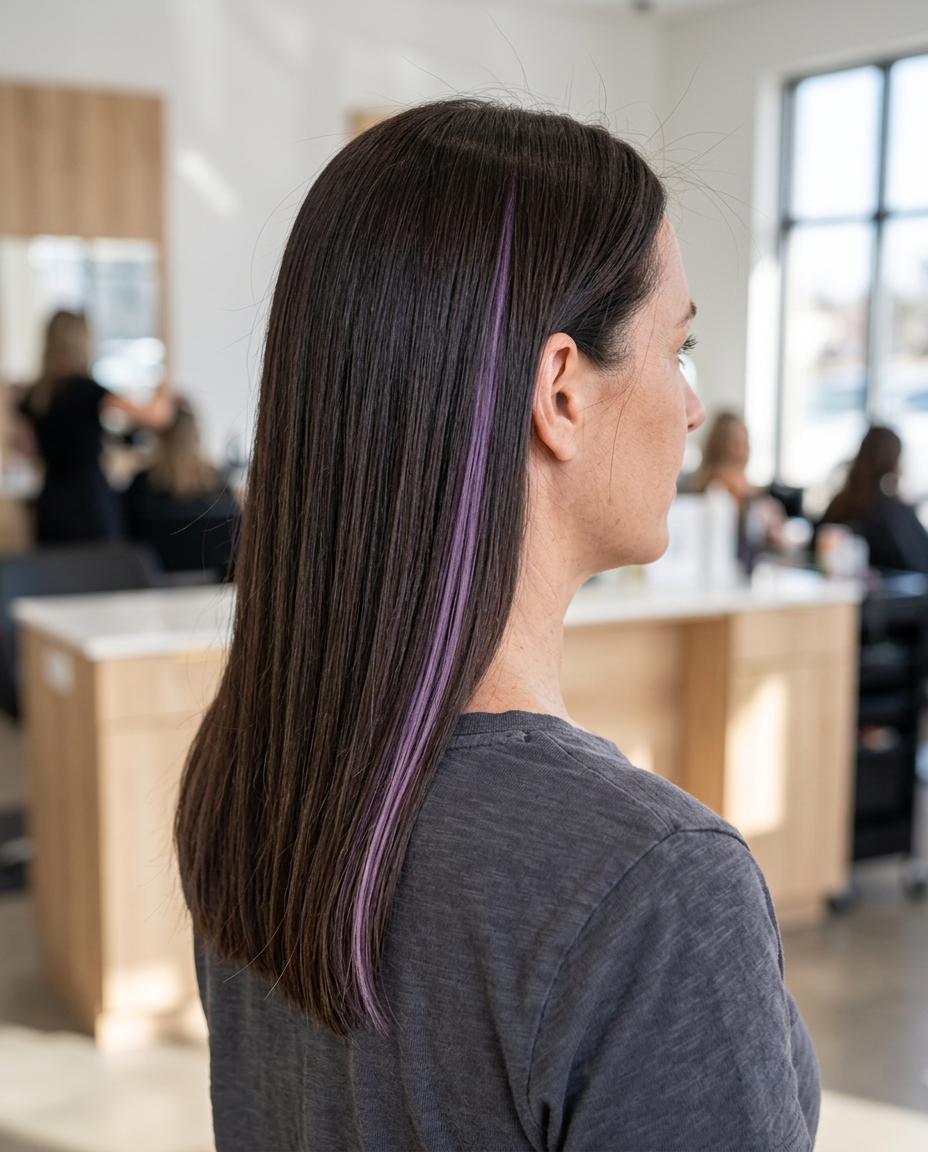 Colour Pop Feather Extensions worn — AI-assisted styling preview